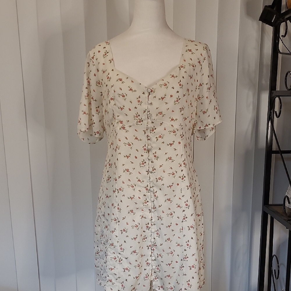 And Now This Floral Button-Down Dress